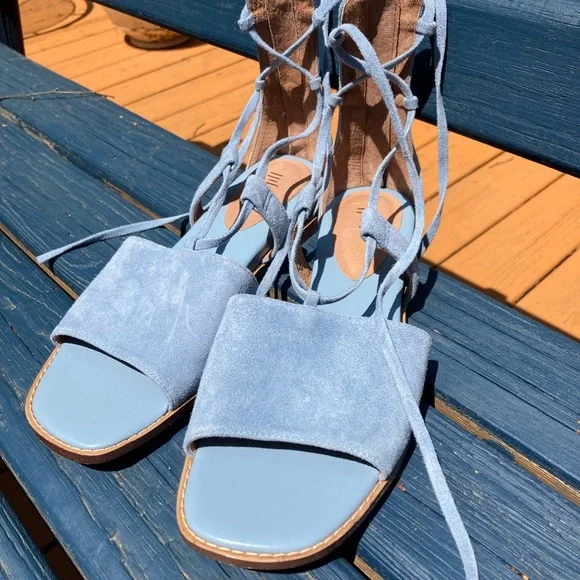 J. Jill Shoes Jjill Tie Wrap Suede Sandals Size 95 Poshmark